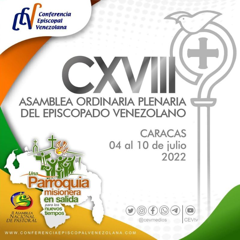 Episcopado venezolano realizará su CXVIII Asamblea Ordinaria Plenaria