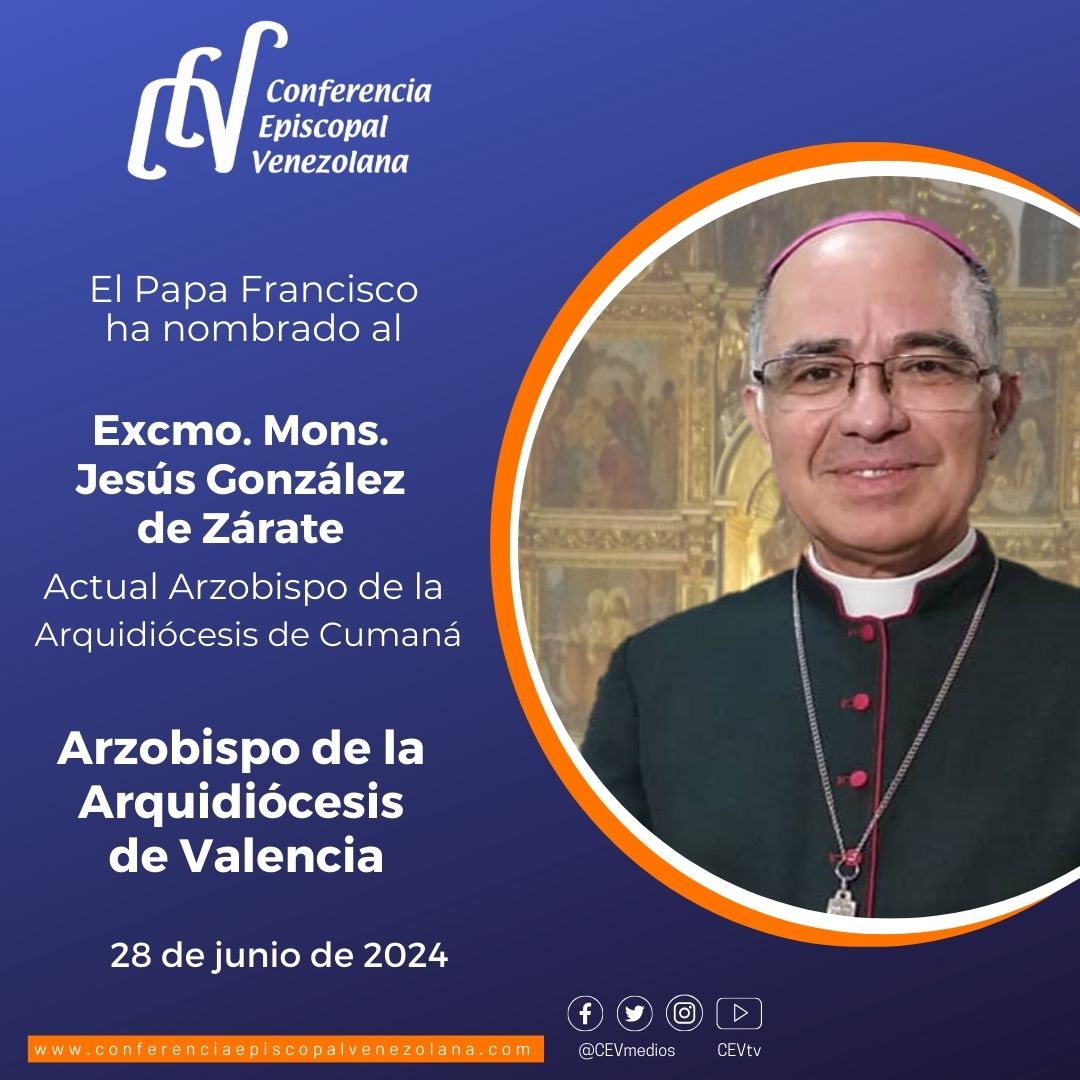 Monseñor Jesús González de Zárate es el nuevo Arzobispo de Valencia